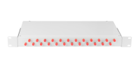 Оптический кросс 19", 1U, укомплектованный на 24 порта FC/UPC 