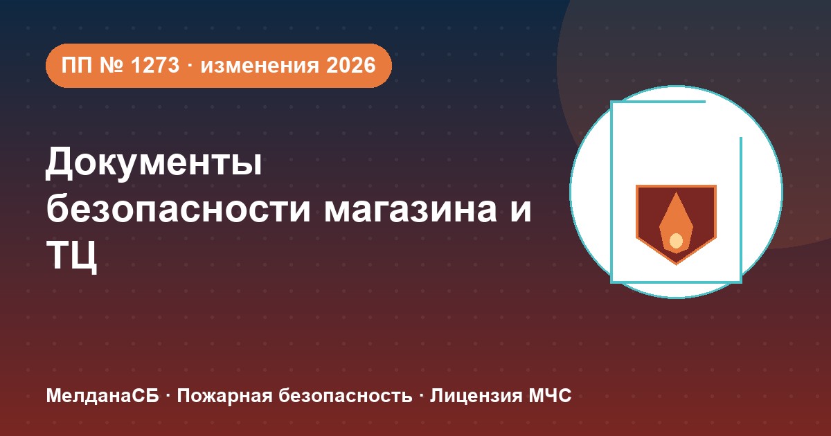 Документы по безопасности для магазина и ТЦ в Когалым: полный чек-лист 2026